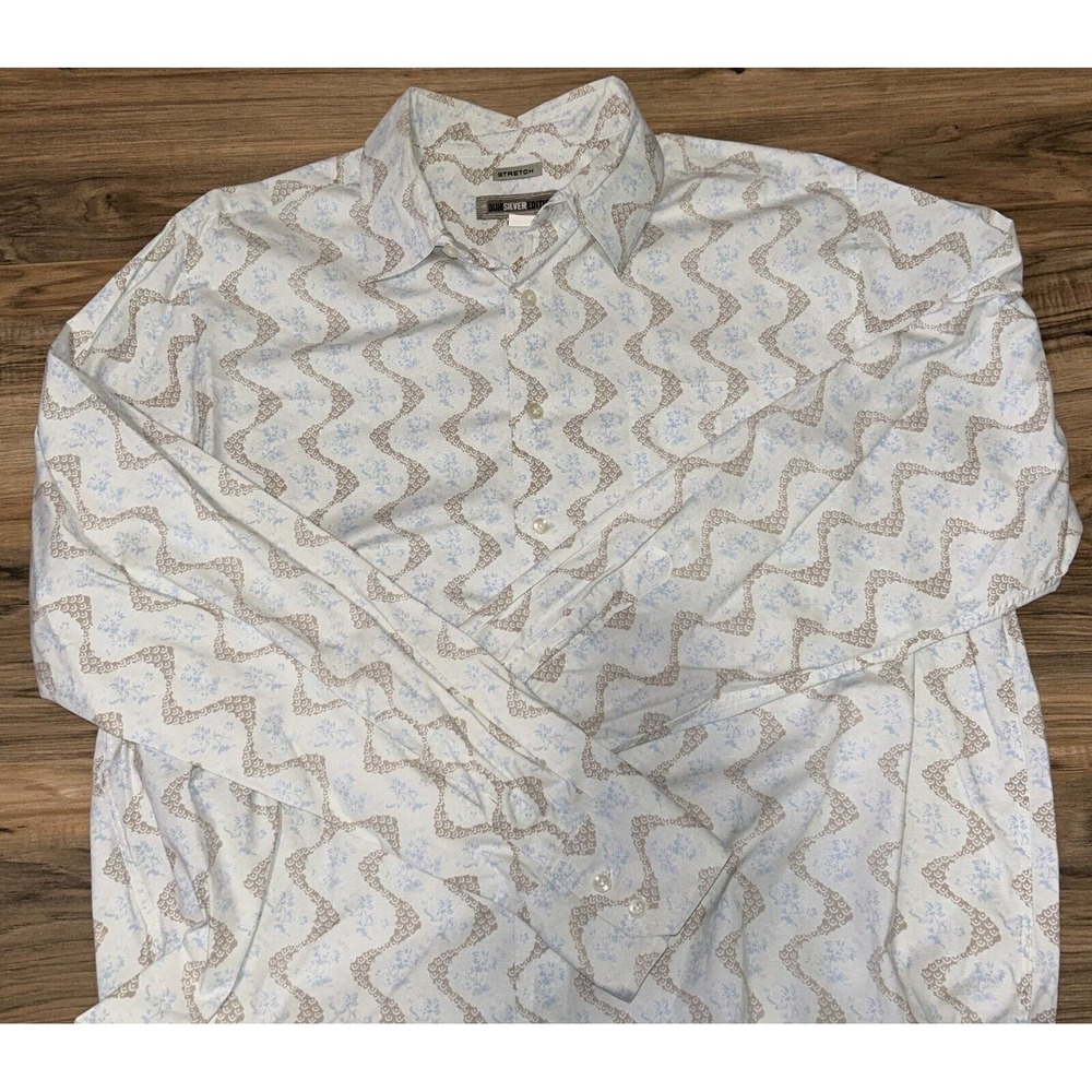 Quiksilver Edition Long Sleeve Button‎ Down Shirt, Mens Large